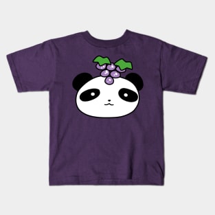 Grapes Panda Face Kids T-Shirt